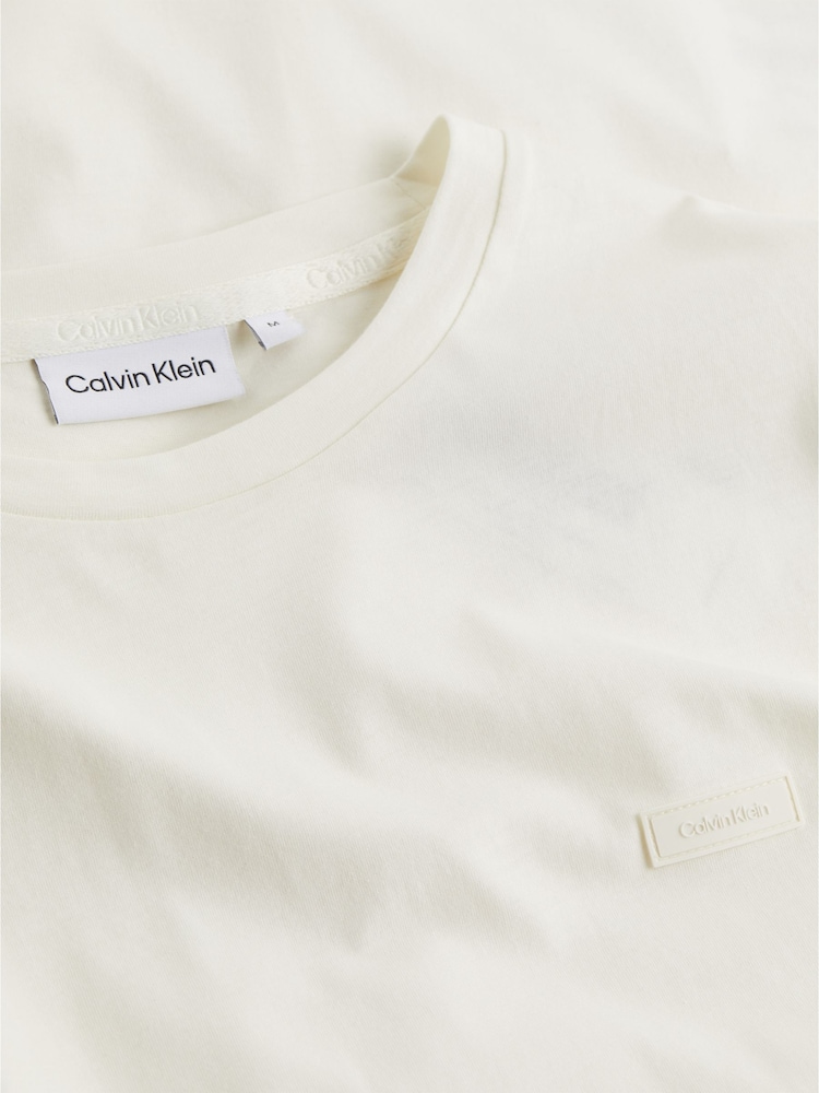 Calvin Klein White Smooth Cotton T-Shirt - Image 6 of 6 Calvin Klein White Smooth Cotton T-Shirt - Image 6 of 6