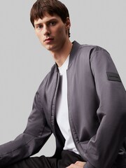 Calvin Klein Grey Sat Shirt Stretch Hero Bomber Jacket - Image 3 of 5