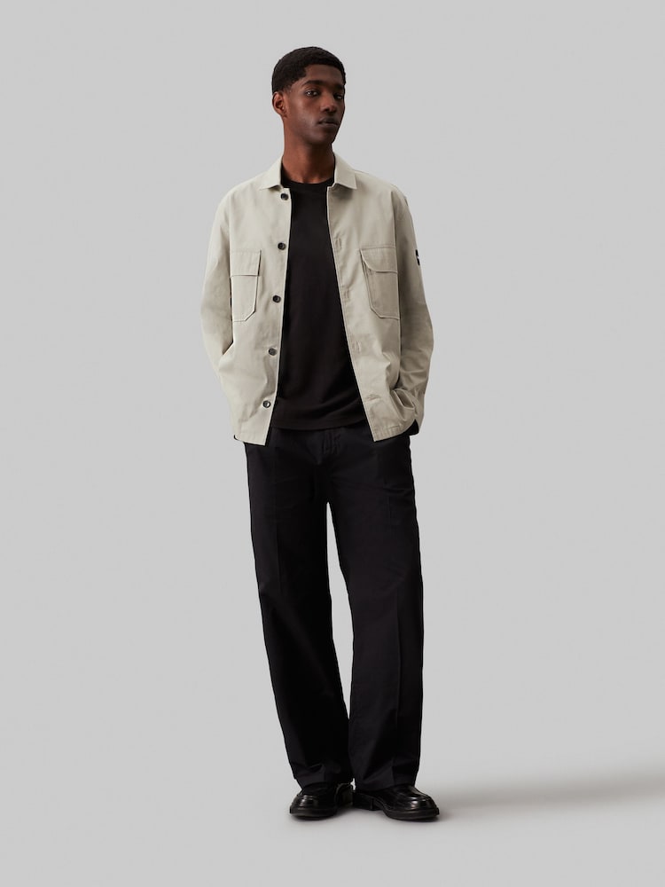 Calvin Klein Brown Cotton Nylon Overshirt - Image 1 of 5