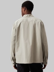 Calvin Klein Brown Cotton Nylon Overshirt - Image 4 of 5