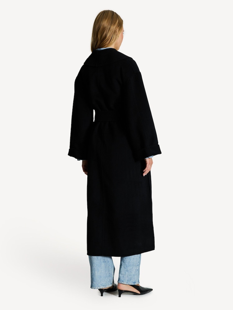 By Malene Birger Black Trullem Wool Blend Coat - Image 2 of 7
