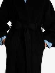 By Malene Birger Black Trullem Wool Blend Coat - Image 6 of 7