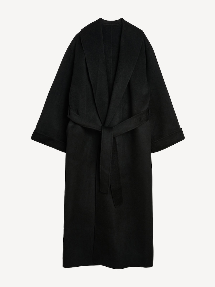 By Malene Birger Black Trullem Wool Blend Coat - Image 7 of 7