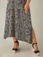Live Unlimited Black Curve Mono Spot Print Jersey V-Neck Midaxi Dress - Image 4 of 5