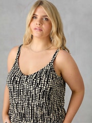 Live Unlimited Curve Mono Spot Print Jersey Jumpsuit - Bild 4 von 6