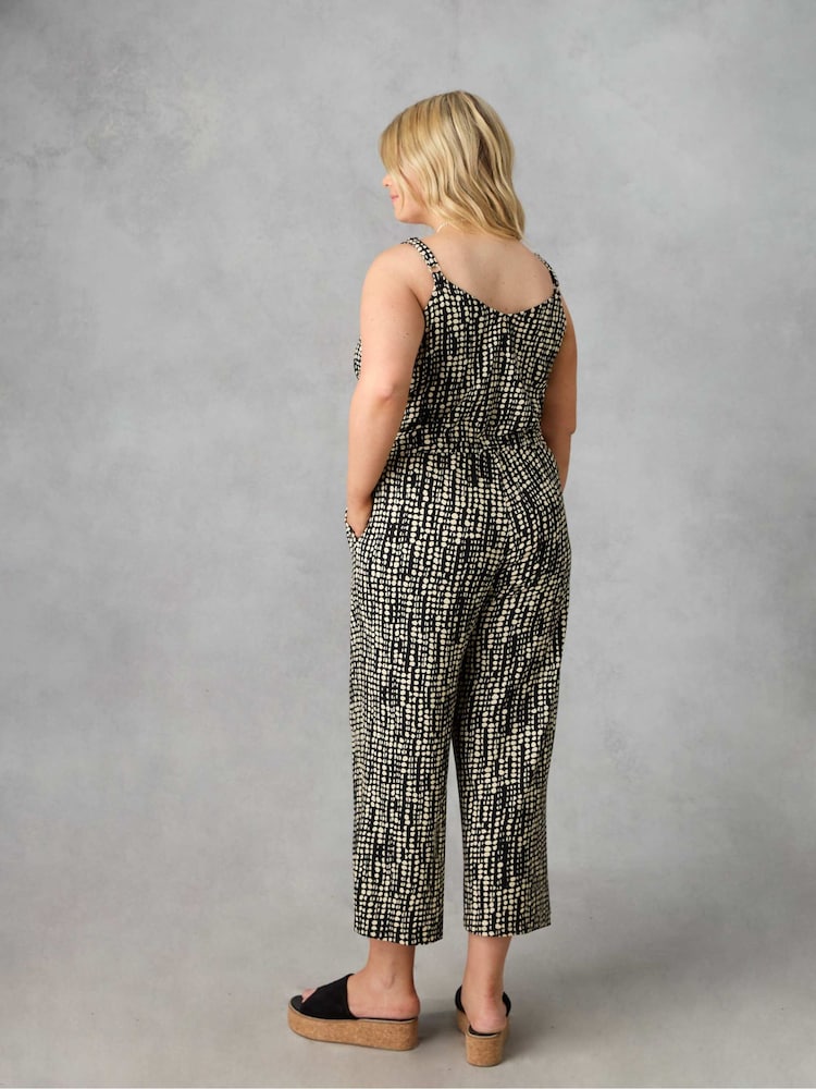 Live Unlimited Curve Mono Spot Print Jersey Jumpsuit - Bild 6 von 6