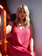 Live Unlimited Pink Cotton Crinkle Ring Dress - Image 2 of 8