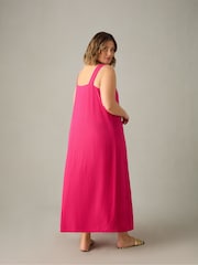 Live Unlimited Pink Cotton Crinkle Ring Dress - Image 7 of 8