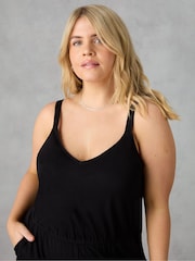 Live Unlimited Black Curve Petite Jersey Jumpsuit - Image 4 of 6