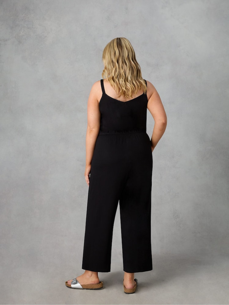 Live Unlimited Black Curve Petite Jersey Jumpsuit - Image 6 of 6