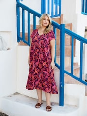 Live Unlimited – gestuftes Midikleid mit Paisleymuster in Petite-Größe - Bild 1 von 6