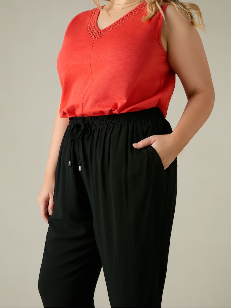 Live Unlimited Black Curve Woven Joggers - Image 2 of 3