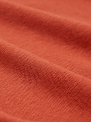 Celtic & Co. Orange Linen Cotton V-Neck Midi Dress - Image 4 of 5