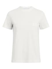 Calvin Klein Jeans 100% Cotton Satin Regular Fit White T-Shirt - Image 4 of 6