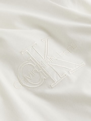 Calvin Klein Jeans 100% Cotton Satin Regular Fit White T-Shirt - Image 6 of 6