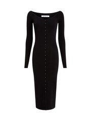Calvin Klein Jeans Button Long Sweater Black Dress - Image 5 of 5