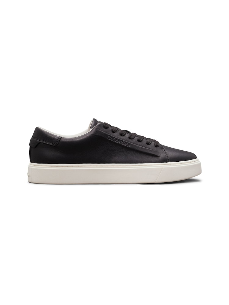 Calvin Klein Black Low Top Lace Up Trainers - Image 1 of 5