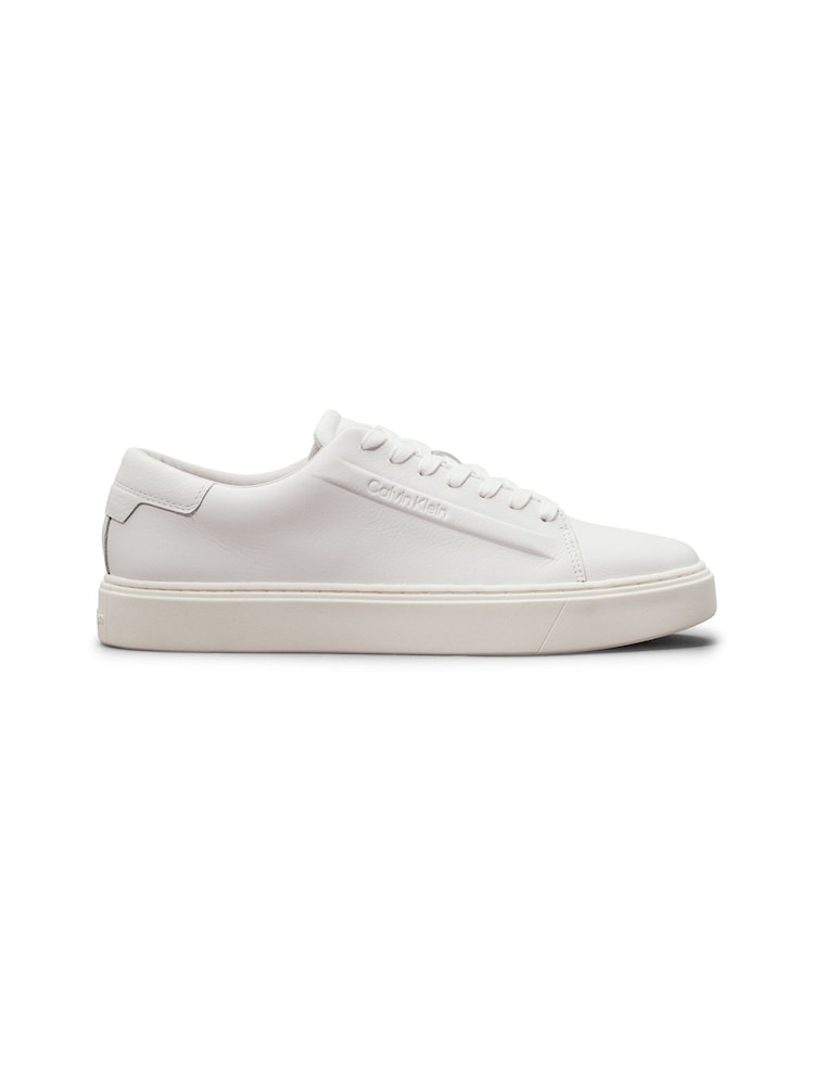 Calvin Klein White Low Top Lace Up Trainers - Image 5 of 5