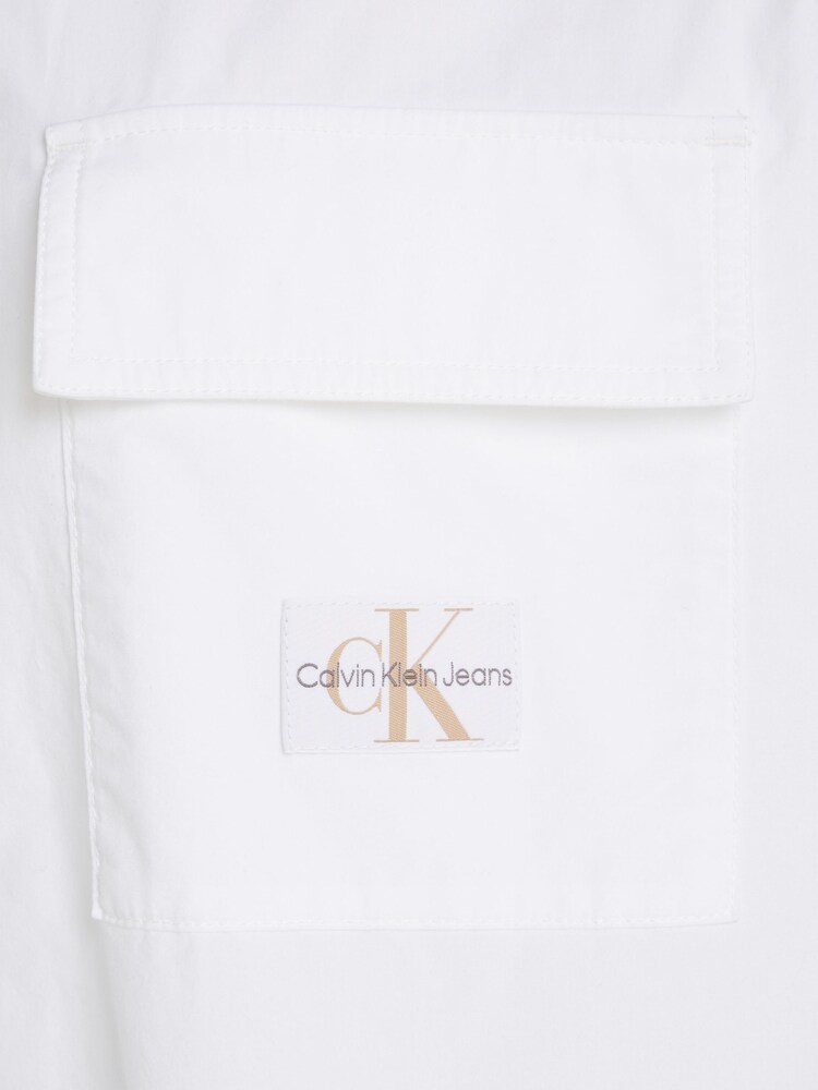 Calvin Klein Jeans Utility Long Sleeved 100% Cotton White Shirt - Image 6 of 6