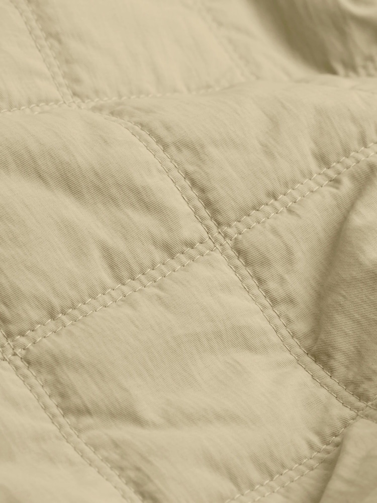 Calvin Klein Jeans Cream Grid Quilted Short Jacket - Image 5 of 5 Calvin Klein Jeans Cream Grid Quilted Short Jacket - Image 5 of 5