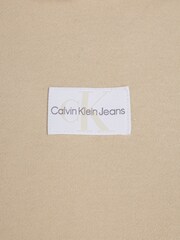 Calvin Klein Jeans Oversized Green Woven Label 100% Cotton Hoodie - Image 6 of 6