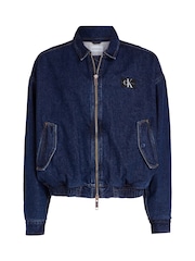 Calvin Klein Jeans Blue Denim Bomber Jacket - Image 5 of 5