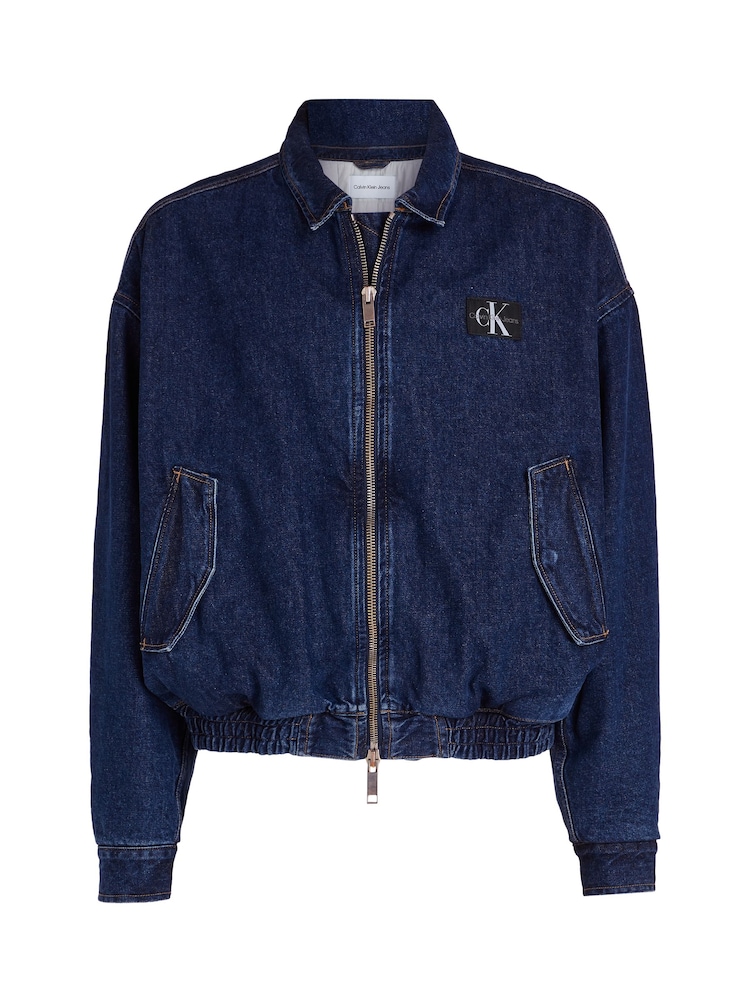Calvin Klein Jeans Blue Denim Bomber Jacket - Image 5 of 5