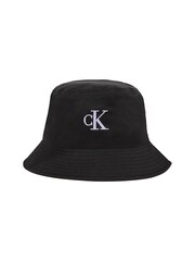 Calvin Klein Black Monogram Embroidered Bucket Hat - Image 1 of 3