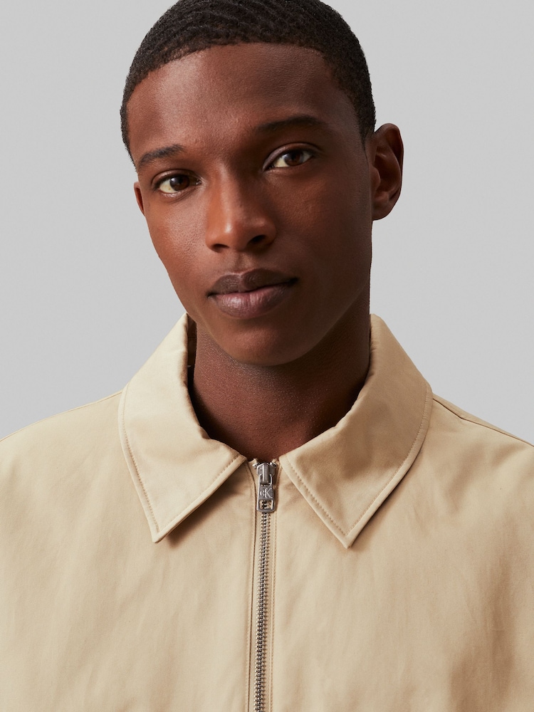 Calvin Klein Jeans Green Cotton Bomber Jacket - Image 2 of 5