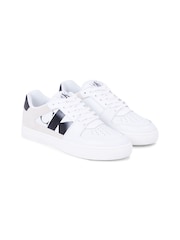 Calvin Klein White Classic Cupsole Low Lace-Up Trainers - Image 1 of 4