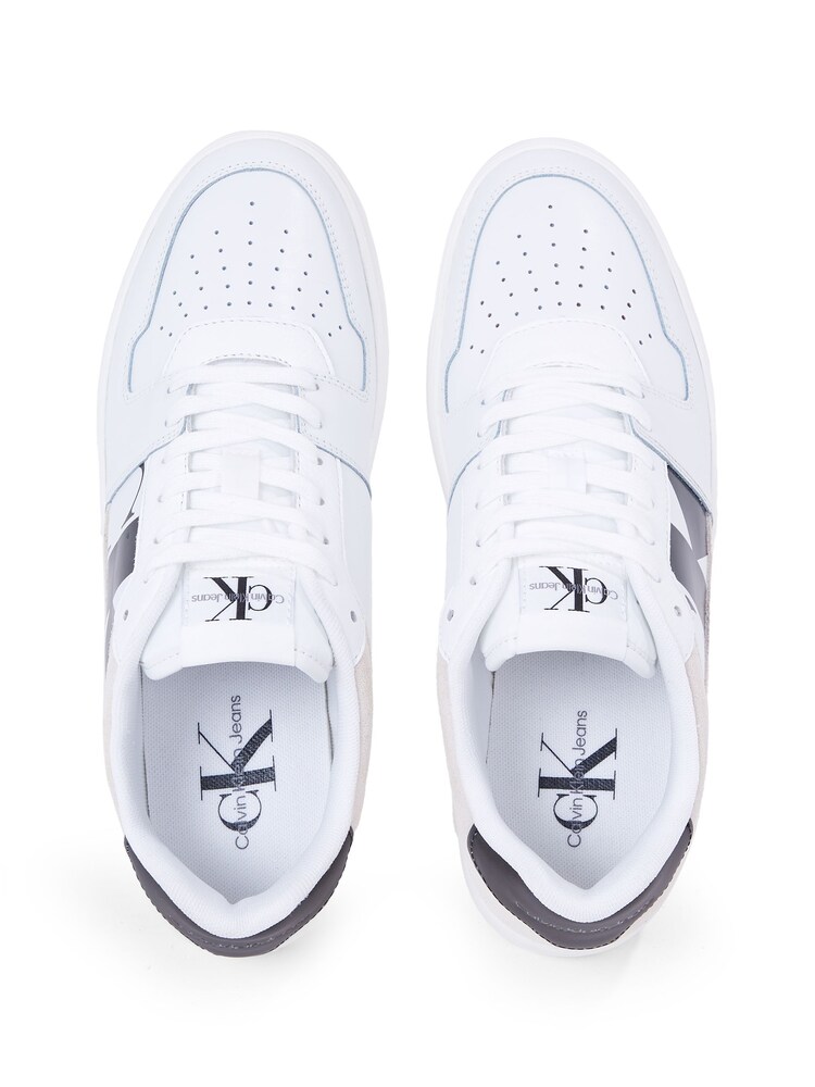 Calvin Klein White Classic Cupsole Low Lace-Up Trainers - Image 2 of 4 Calvin Klein White Classic Cupsole Low Lace-Up Trainers - Image 2 of 4