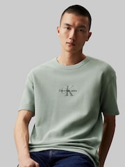 Calvin Klein Jeans Green City Grid 100% Cotton T-Shirt - Image 3 of 5