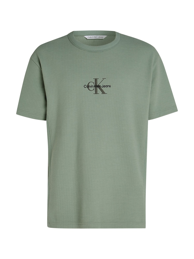 Calvin Klein Jeans Green City Grid 100% Cotton T-Shirt - Image 5 of 5