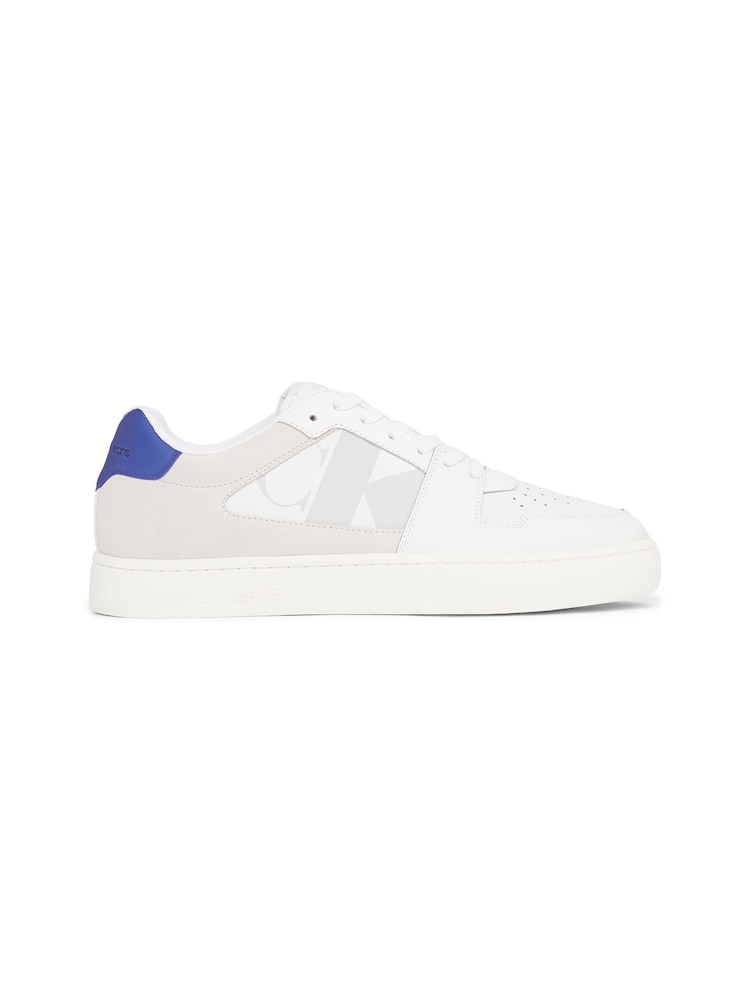 Calvin Klein Light White Classic Cupsole Low Lace-Up Trainers - Image 1 of 4