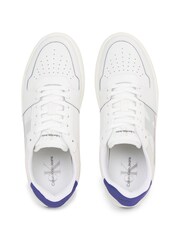 Calvin Klein Light White Classic Cupsole Low Lace-Up Trainers - Image 2 of 4