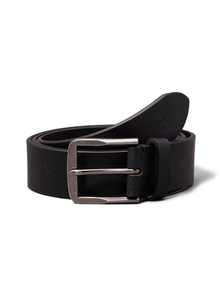 Calvin Klein Black Classic Flat Leather 35mm Belt - Image 1 of 3
