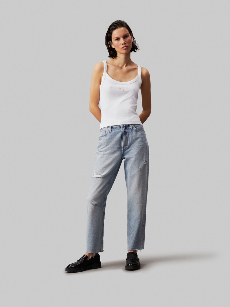 Calvin Klein Jeans Blue Mom Jeans - Image 1 of 5 Calvin Klein Jeans Blue Mom Jeans - Image 1 of 5