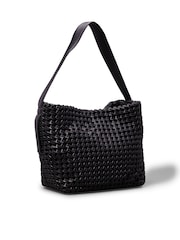 Calvin Klein Black Medium Braided Shoulder Bag - Image 2 of 5
