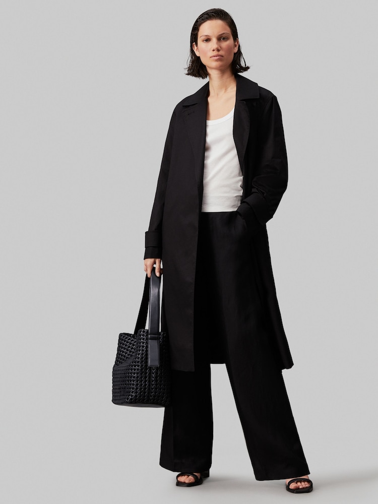 Calvin Klein Black Medium Braided Shoulder Bag - Image 5 of 5
