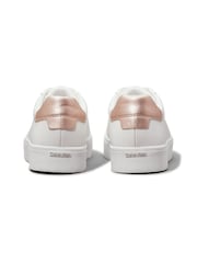 Calvin Klein White Lace-Up Trainers - Image 4 of 5