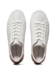 Calvin Klein White Lace-Up Trainers - Image 5 of 5