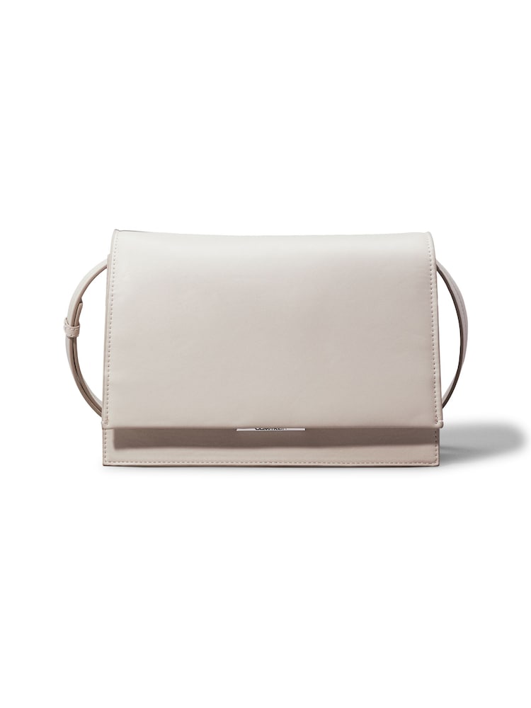 Calvin Klein Grey Linear Shoulder Bag - Image 1 of 6 Calvin Klein Grey Linear Shoulder Bag - Image 1 of 6