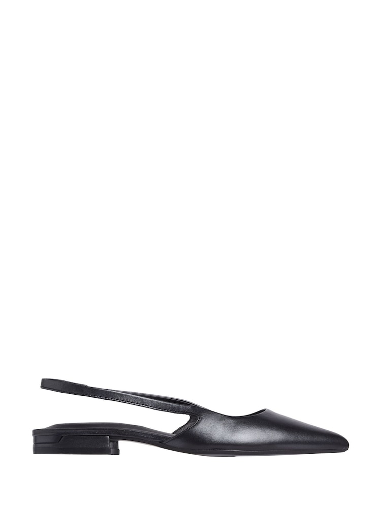Calvin Klein Black Flat Slingback Pumps - Image 1 of 6 Calvin Klein Black Flat Slingback Pumps - Image 1 of 6