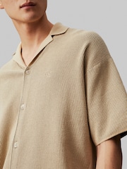 Calvin Klein Jeans Green Textured Collared Shirt - Image 4 of 5