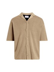 Calvin Klein Jeans Green Textured Collared Shirt - Image 5 of 5