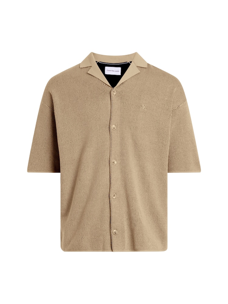 Calvin Klein Jeans Green Textured Collared Shirt - Image 5 of 5