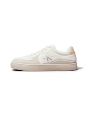 Calvin Klein White/Aqua Blue Classic Cupsole Low Lace-Up Trainers - Image 2 of 5