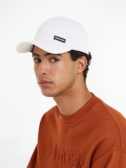 Calvin Klein White Essential Patch Cap - Image 3 of 3