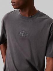 Czarny - Calvin Klein Jeans Washed Monologo Black T-Shirt - Image 3 of 4