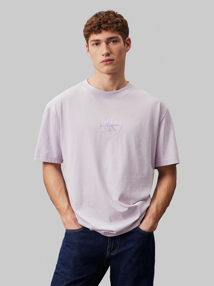 Calvin Klein Jeans Washed Monologo Black T-Shirt - Image 1 of 5